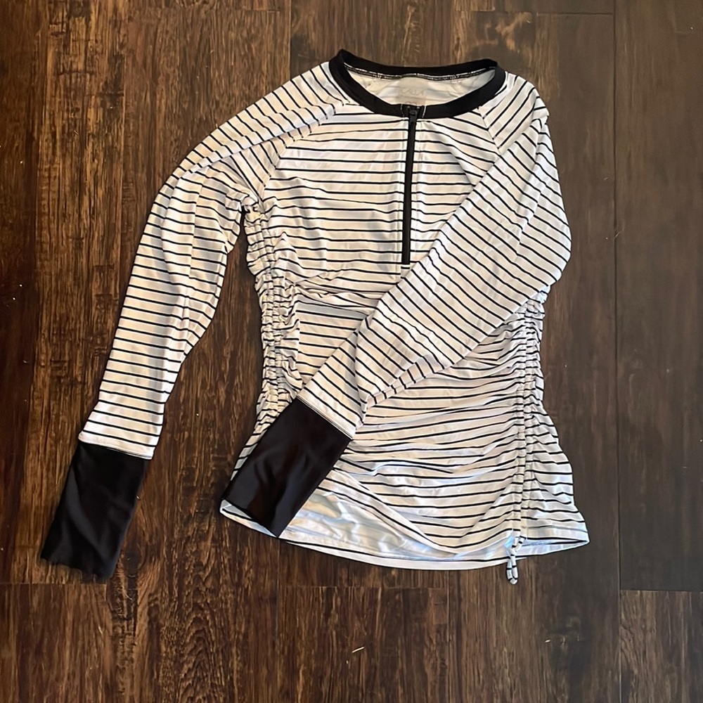 Calia striped long sleeve top